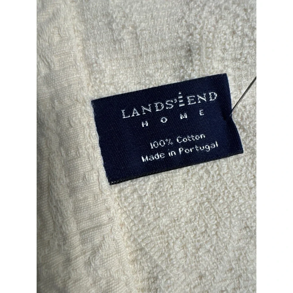 Lands End Home Matelasse Coverlet Set Double Ivory 100% Cotton Paisley Portugal